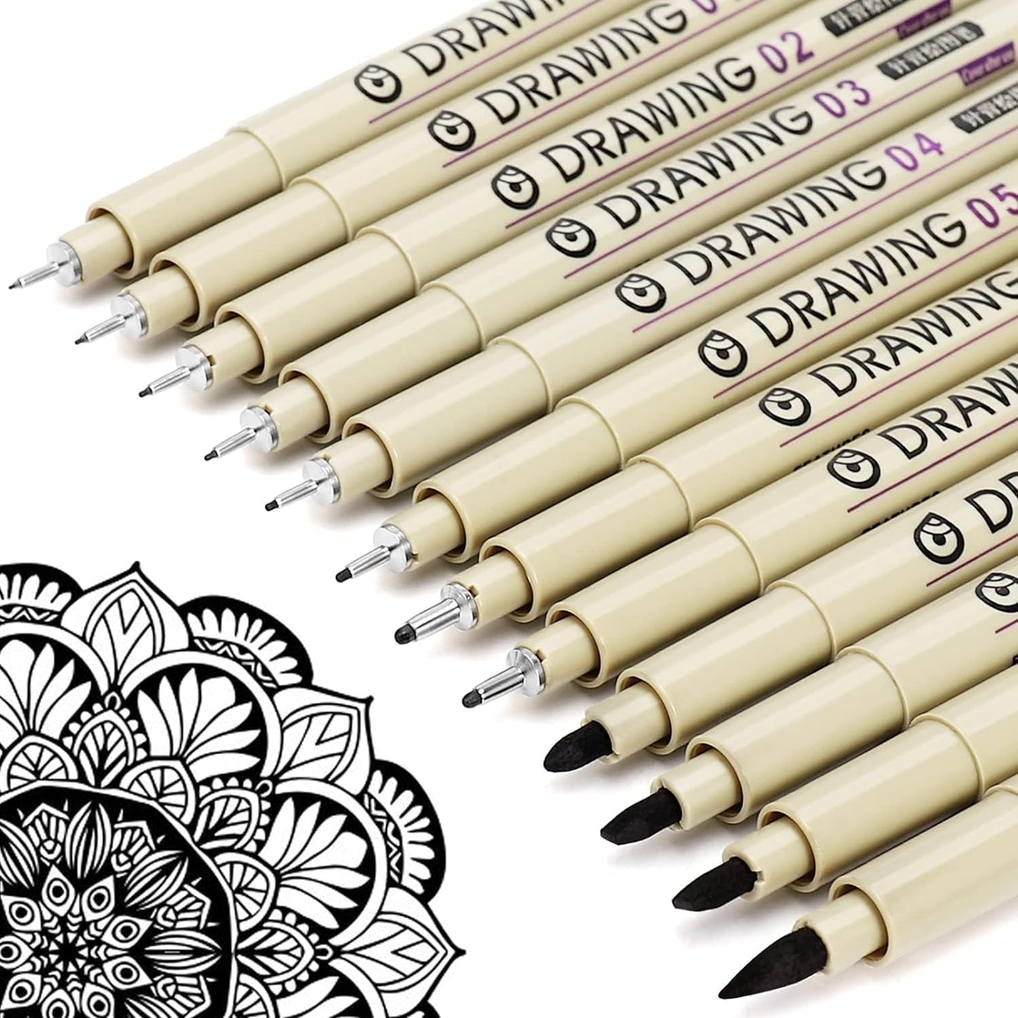 Fineliner Pens 12 Pack Black