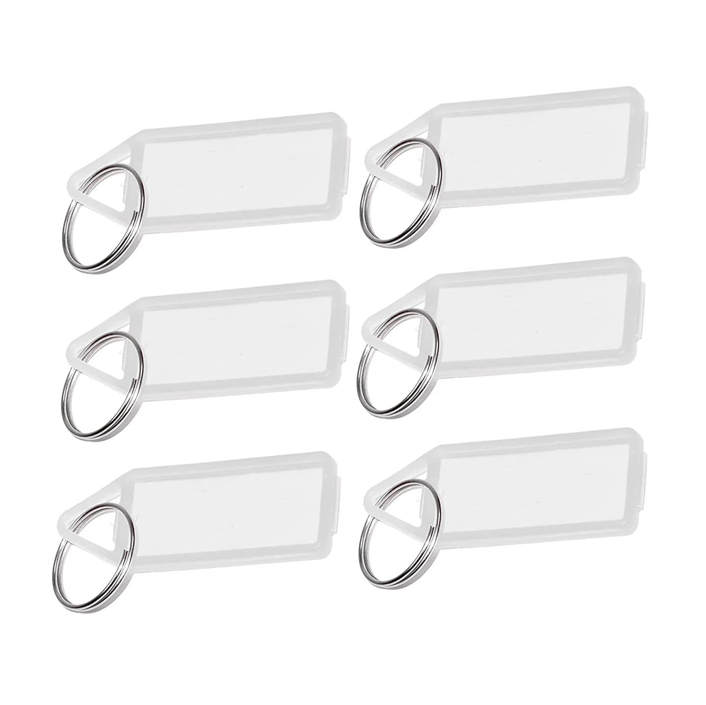 Keychain with Name Tag White