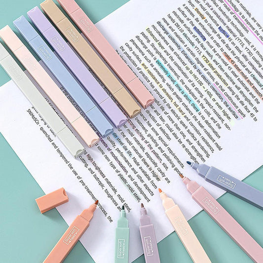 Aesthetic Cute Bible Highlighters Dual Tips 6Pcs