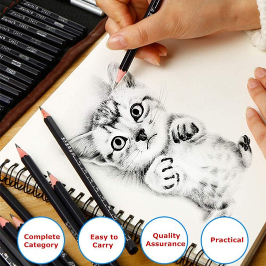 Drawing Sketching Pencil Set - 29 Pcs