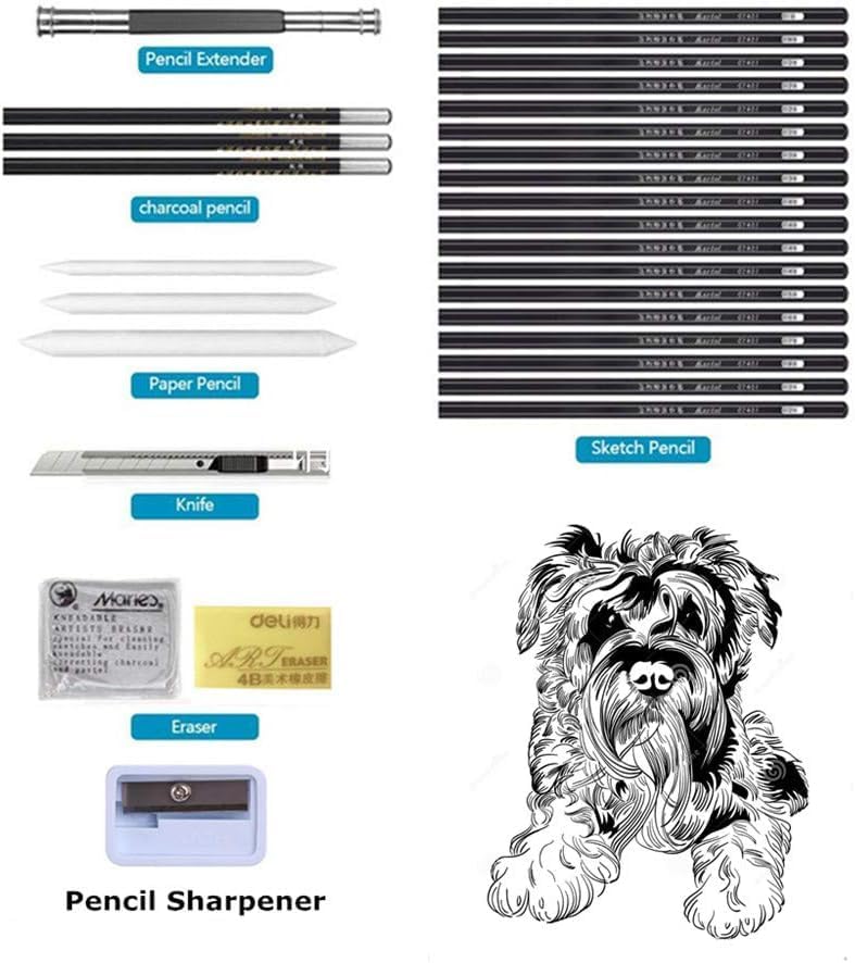 Drawing Sketching Pencil Set - 29 Pcs