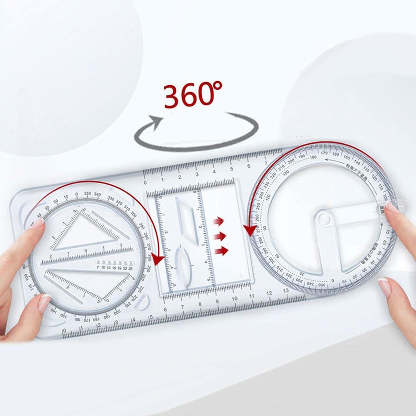 Geometric Drawing Ruler Movable