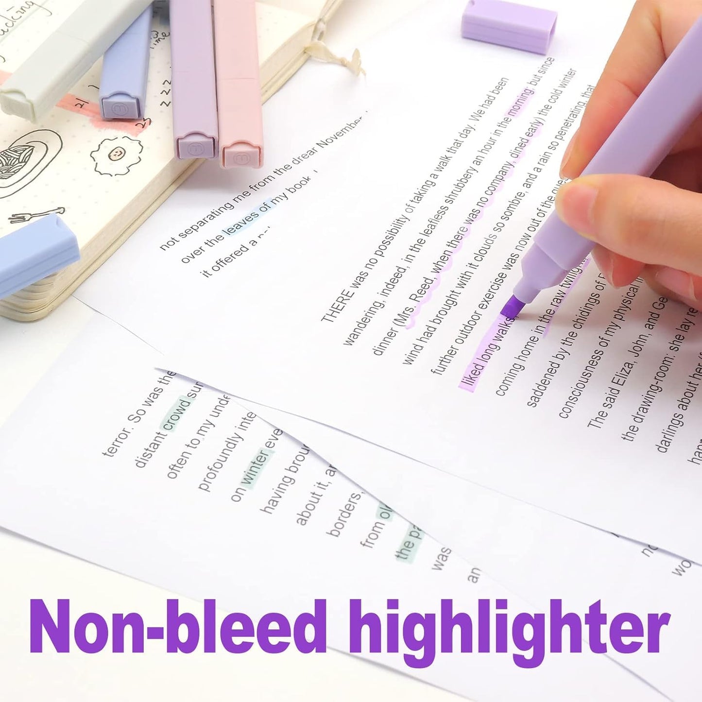 Aesthetic Cute Bible Highlighters Dual Tips 6Pcs