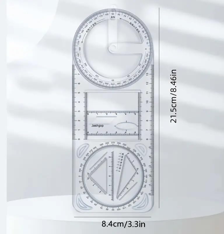 Geometric Drawing Ruler Movable