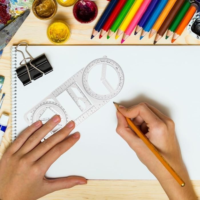Geometric Drawing Ruler Movable