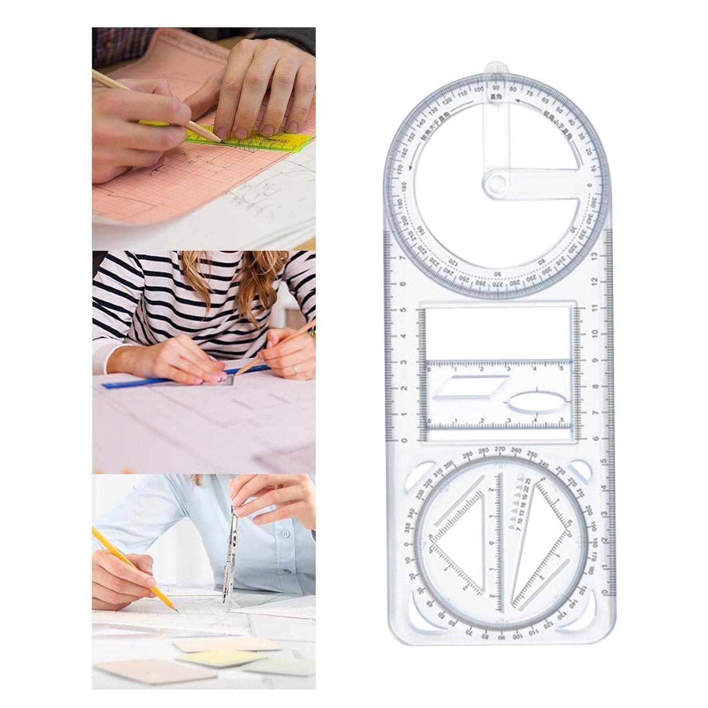 Geometric Drawing Ruler Movable