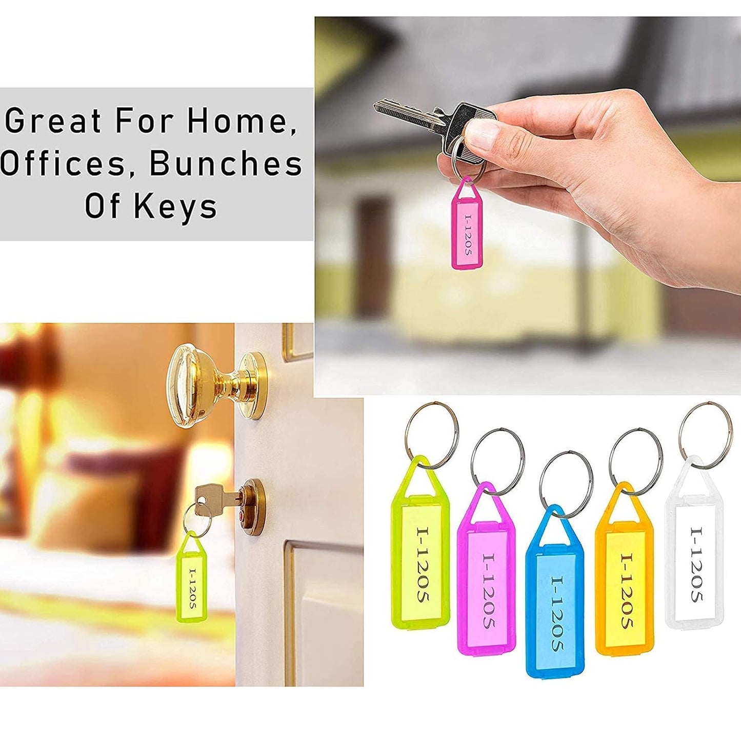 Keychain with Name Tag Multi Color