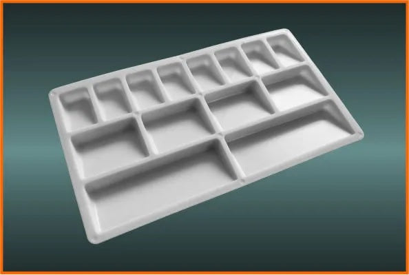 Rectangle Shape Colour Mixing Palette for Artists and Students