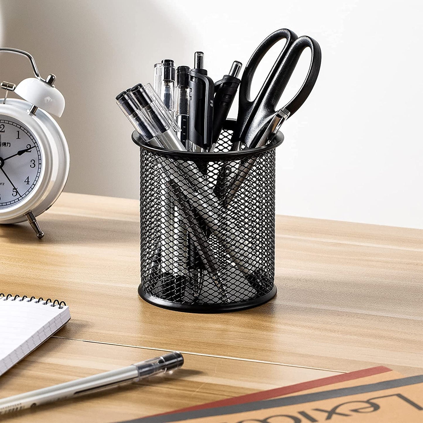 Black Mesh Pen Holder for Desk & Study Table