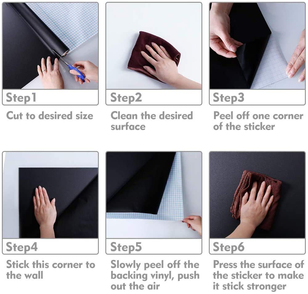 Self-Adhesive Black Board Peel & Stick Paper