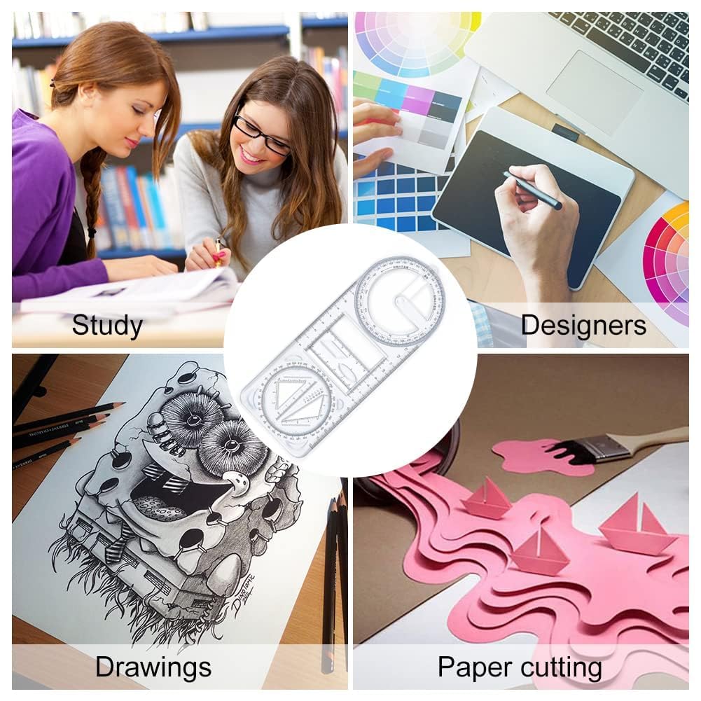 Geometric Drawing Ruler Movable