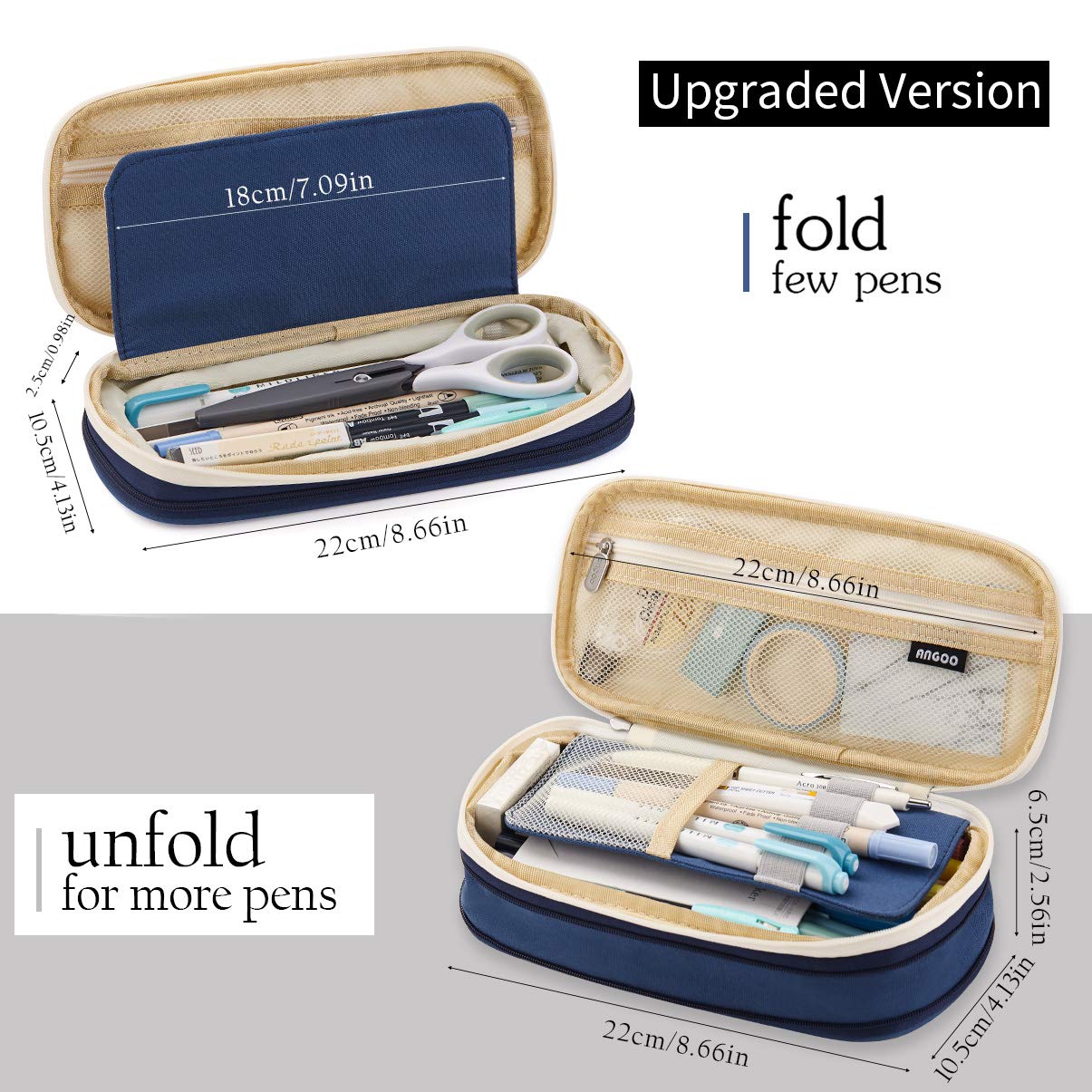 Canvas Big Capacity Pencil Case