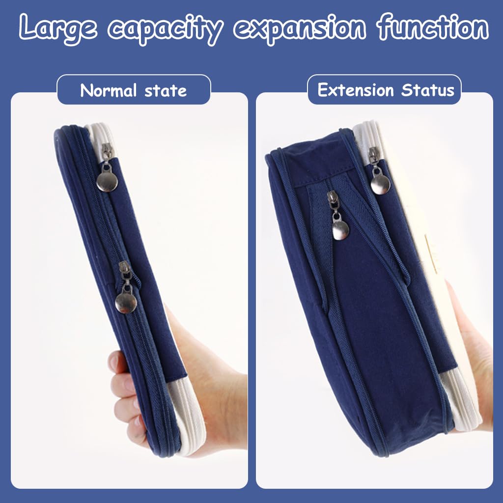 Canvas Big Capacity Pencil Case