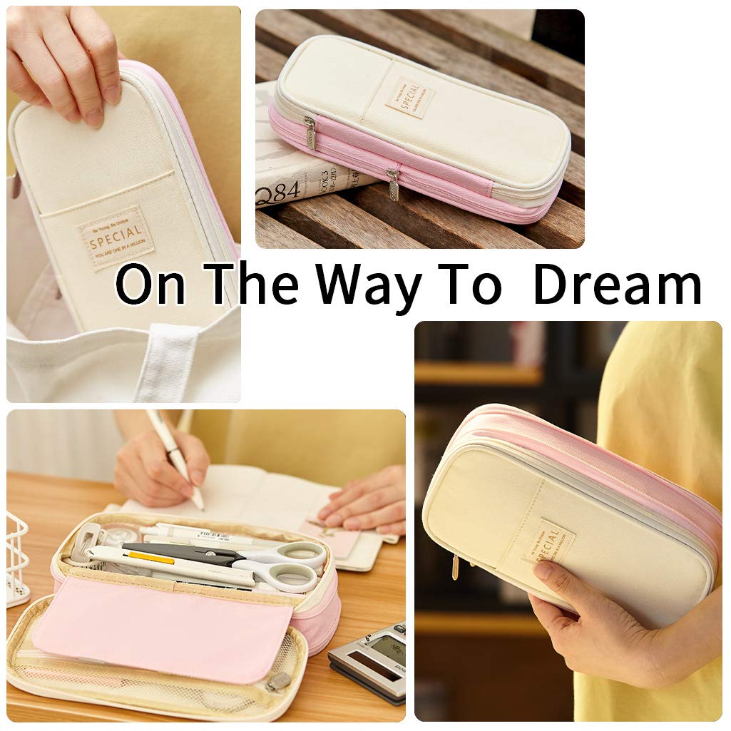 Canvas Big Capacity Pencil Case