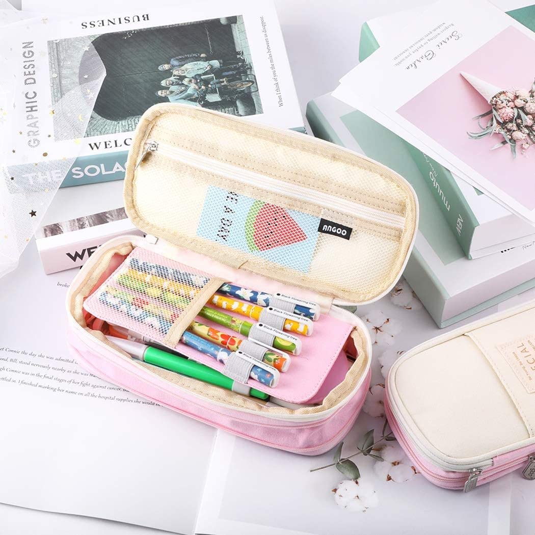 Canvas Big Capacity Pencil Case
