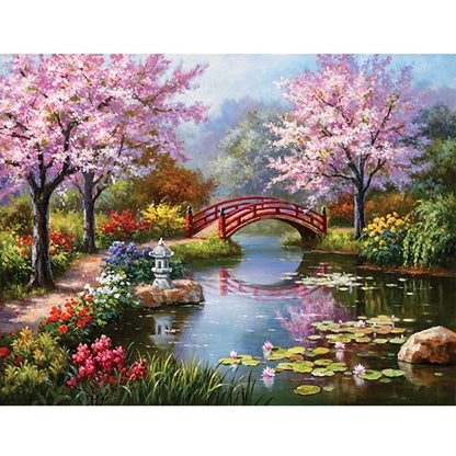 5D Diamond Painting Kit (River Bridge)
