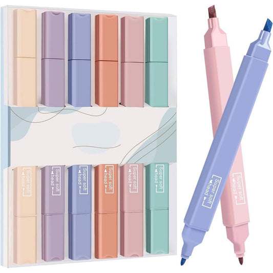 Aesthetic Cute Bible Highlighters Dual Tips 6Pcs
