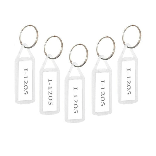 Keychain with Name Tag White
