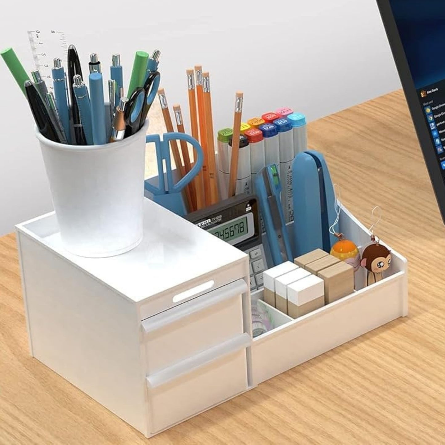 Desk Organizer Box with Drawer
