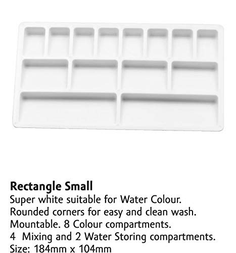 Rectangle Shape Colour Mixing Palette for Artists and Students