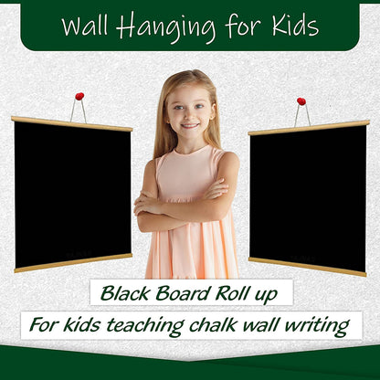 Rolled up Black Board Chalk Board for Kids, Office Supplies