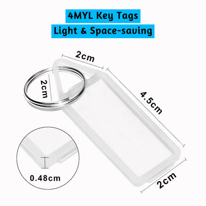 Keychain with Name Tag White