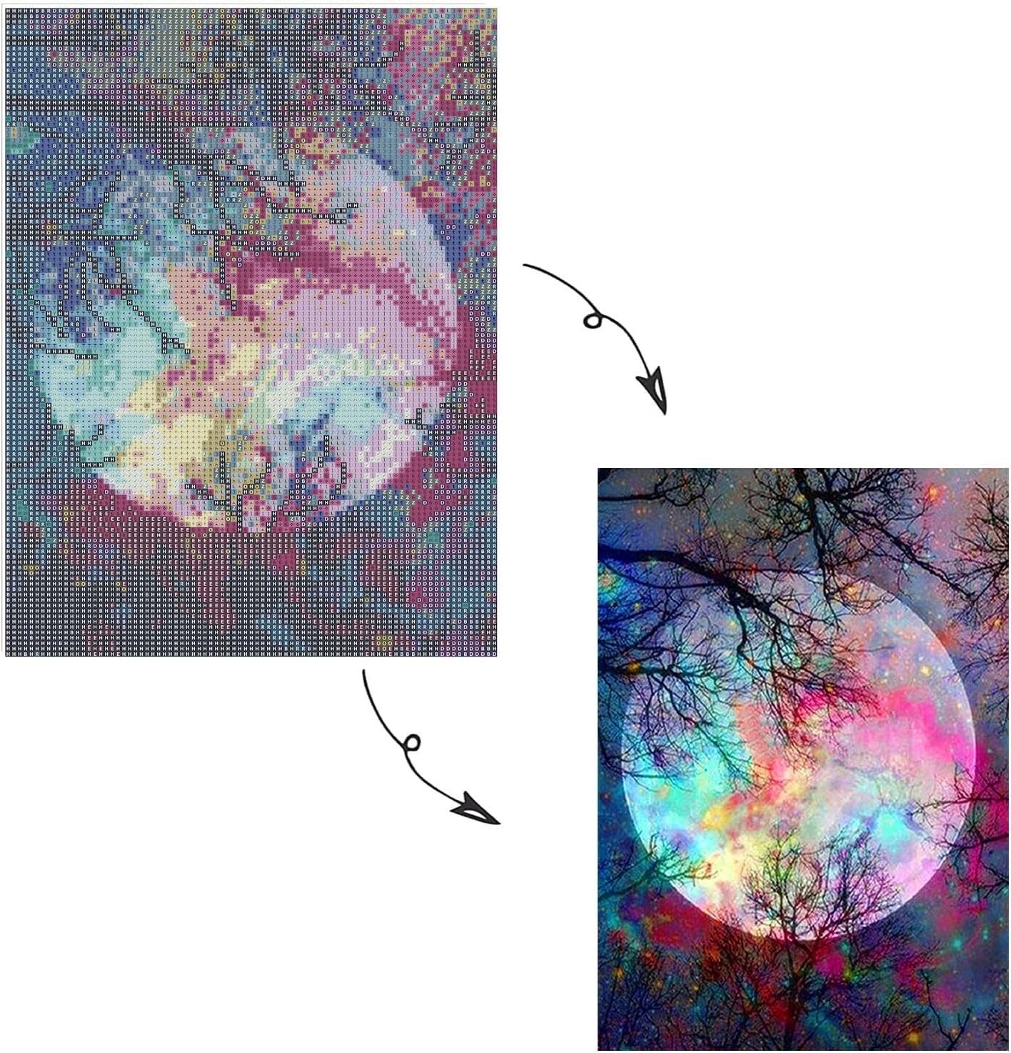 5D Diamond Painting Kit (Moon)