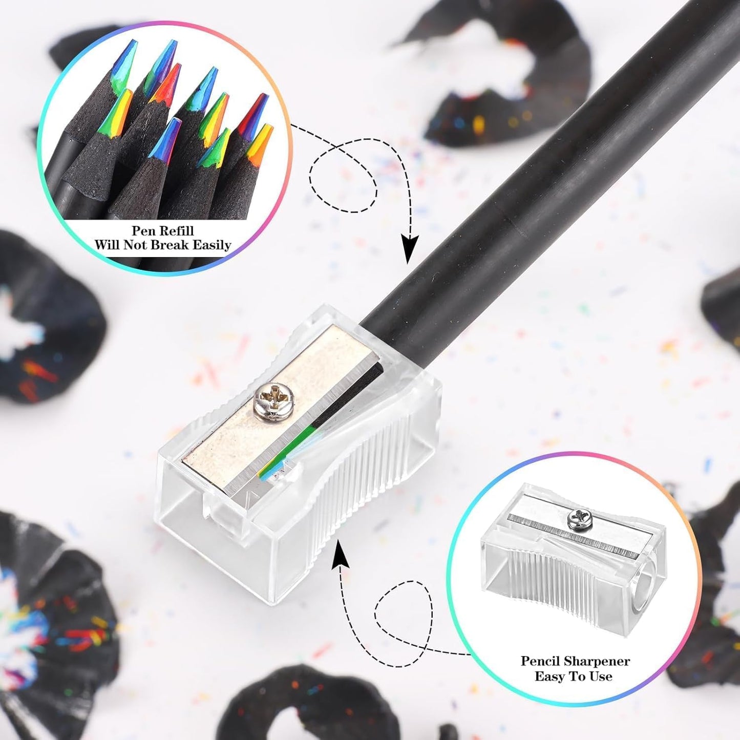 Rainbow Colored Pencils Set 12Pcs