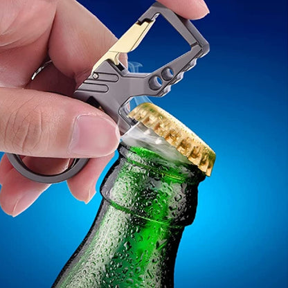 Heavy Duty Stainless Steel Keychain with Built-in Bottle Opener