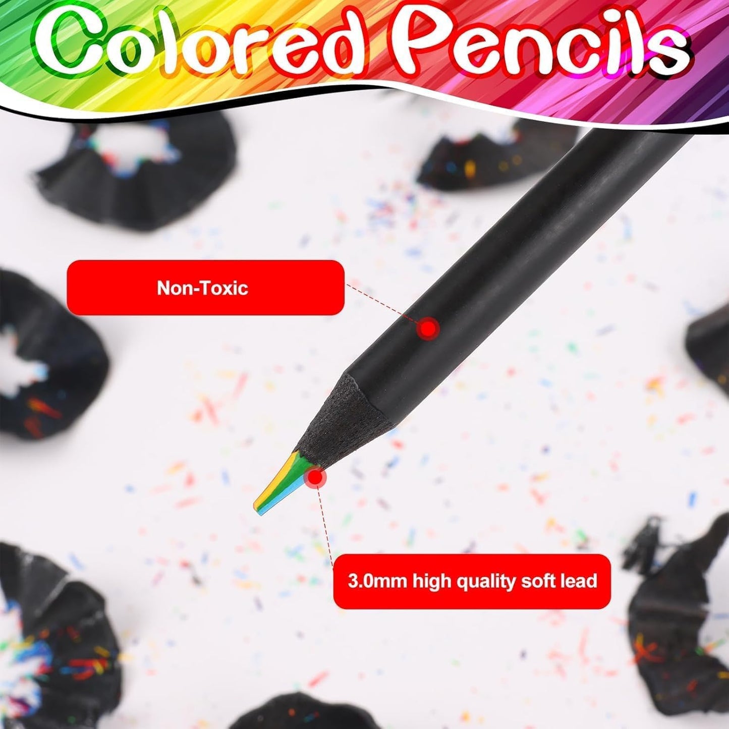 Rainbow Colored Pencils Set 12Pcs