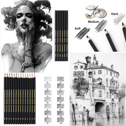 Drawing Sketching Pencil Set - 29 Pcs
