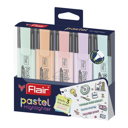 Flair Pastel Highlighter 5Pcs
