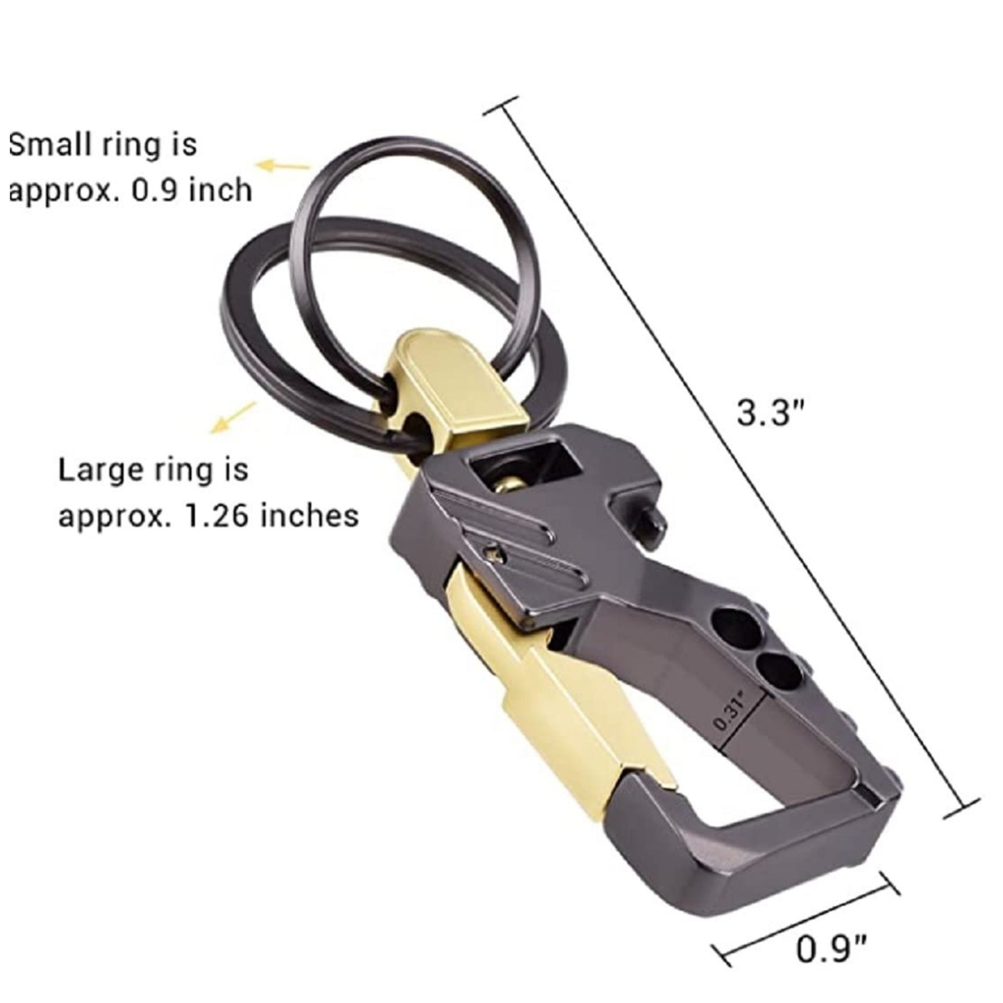 Heavy Duty Stainless Steel Keychain with Built-in Bottle Opener