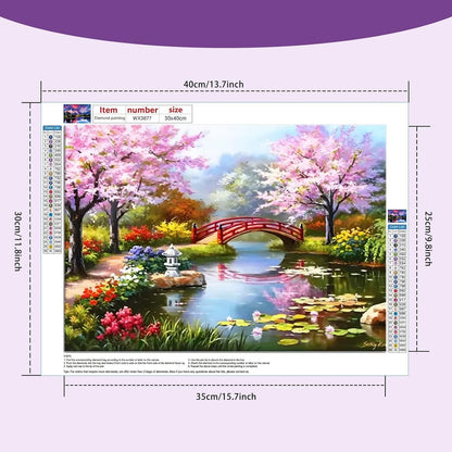 5D Diamond Painting Kit (River Bridge)