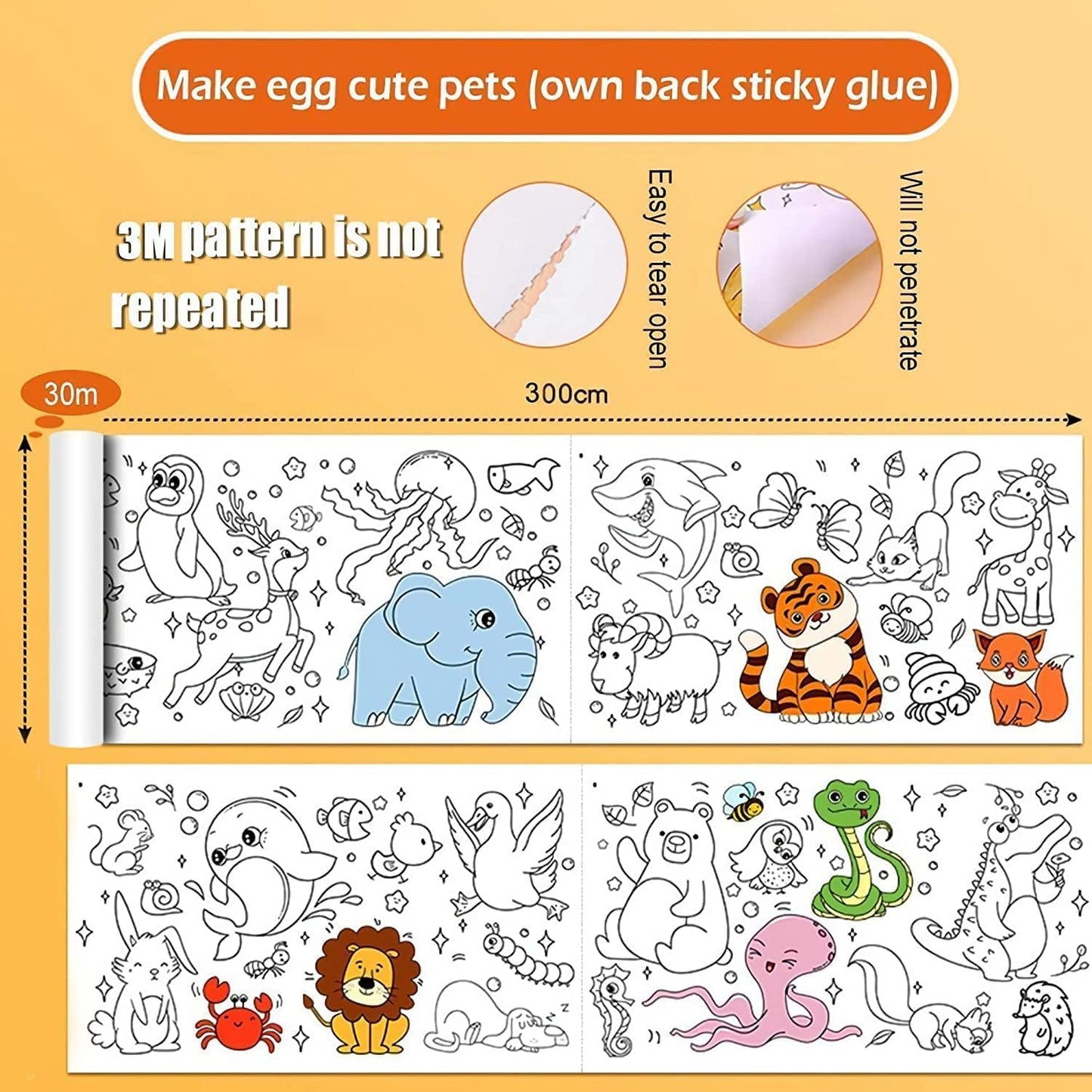 Drawing Paper Roll for Kids - 30x300 Cm