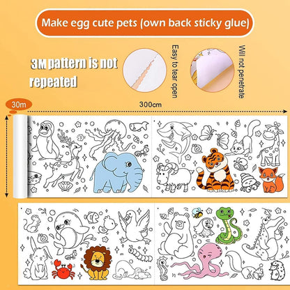 Drawing Paper Roll for Kids - 30x300 Cm