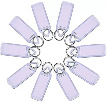 Keychain with Name Tag White