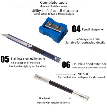 Drawing Sketching Art Tool Kit 29 Pcs