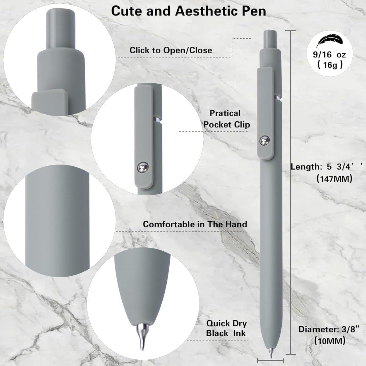 Star Traveler Ballpoint Pens Set – 5 Pcs