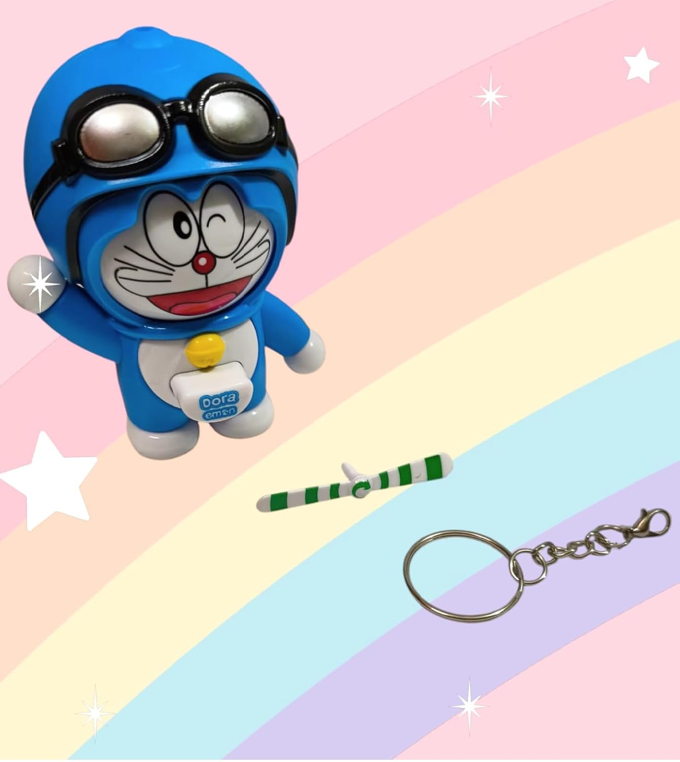 Cute Doraemon Face Changing Toy Keychain