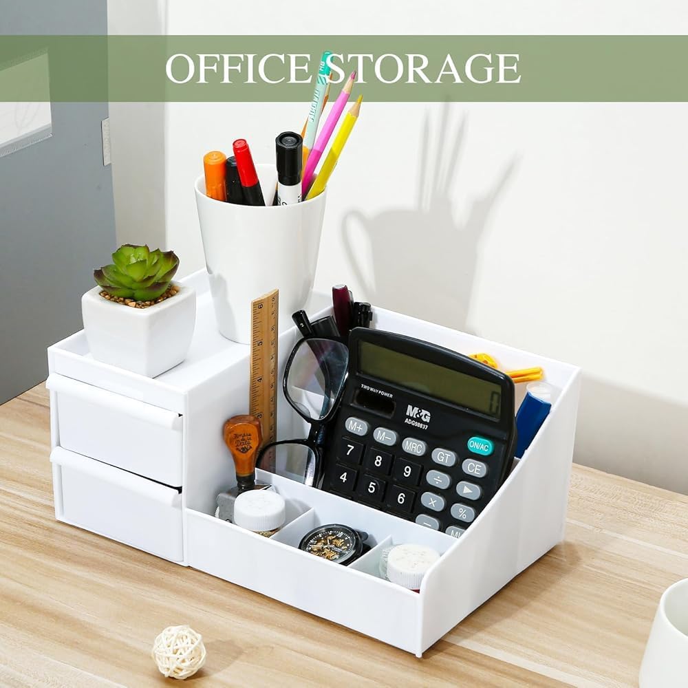 Desk Organizer Box with Drawer