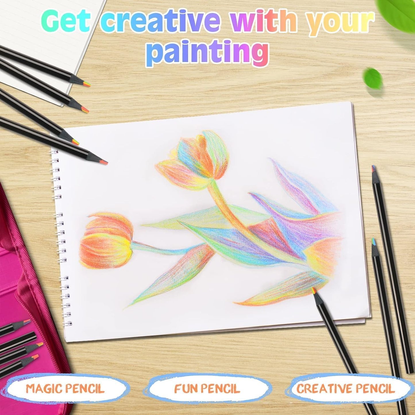 Rainbow Colored Pencils Set 12Pcs