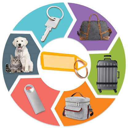 Keychain with Name Tag Multi Color