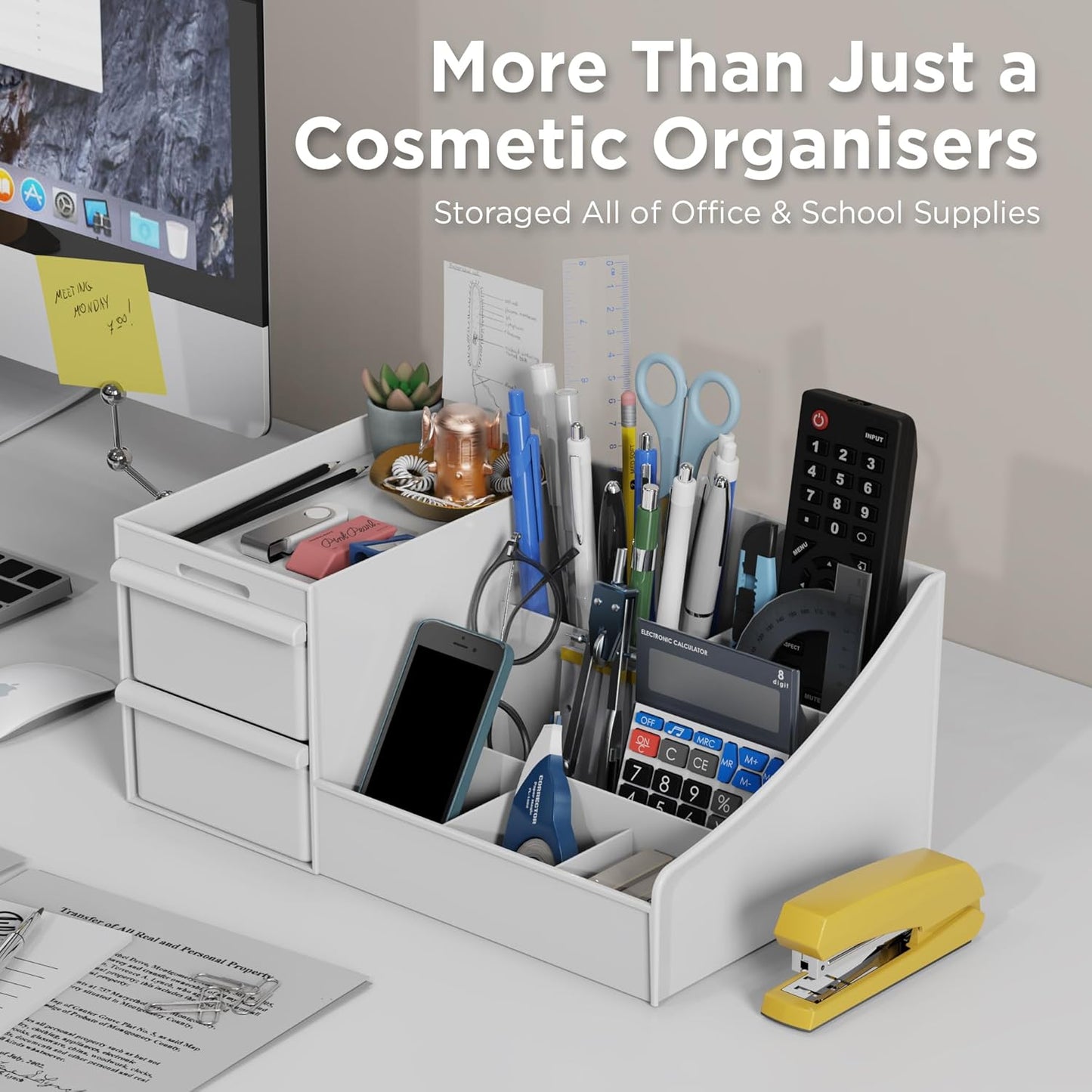 Desk Organizer Box with Drawer