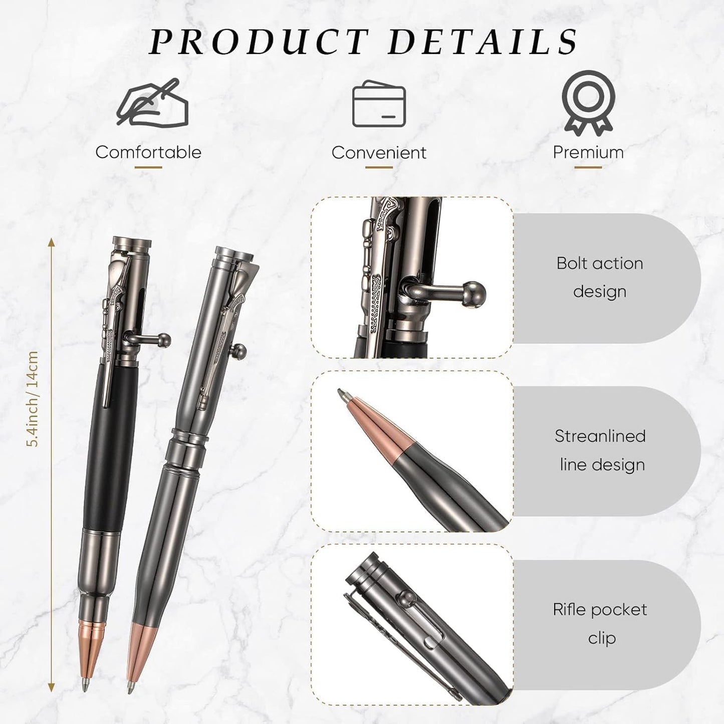 Bolt Action Pen Bullet Shaped Metal Pen