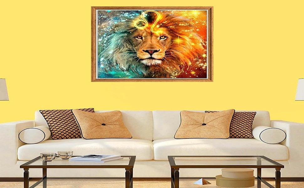 5D Diamond Painting Kit (Lion)