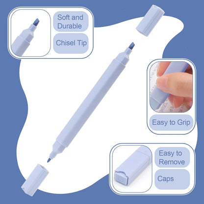 Aesthetic Cute Bible Highlighters Dual Tips 6Pcs