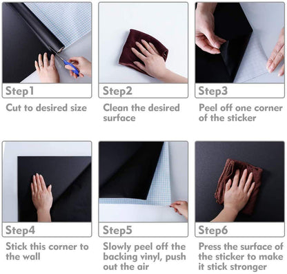Self-Adhesive Black Board Peel & Stick Paper