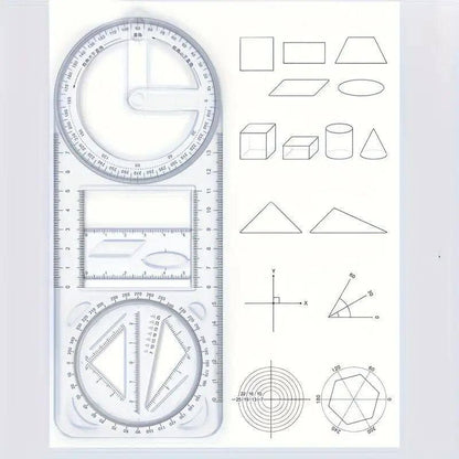 Geometric Drawing Ruler Movable