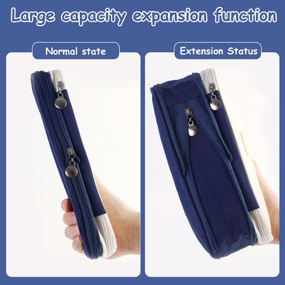 Canvas Big Capacity Pencil Case